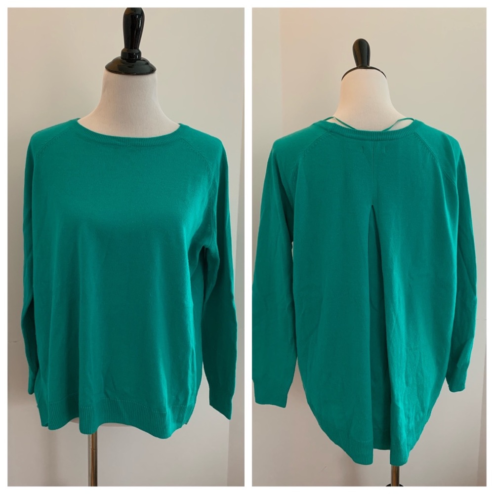 APT 9 - High low sweater MEDIUM teal